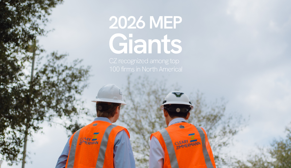 Cleary Zimmermann Engineers listed as a 2026 MEP Giant
